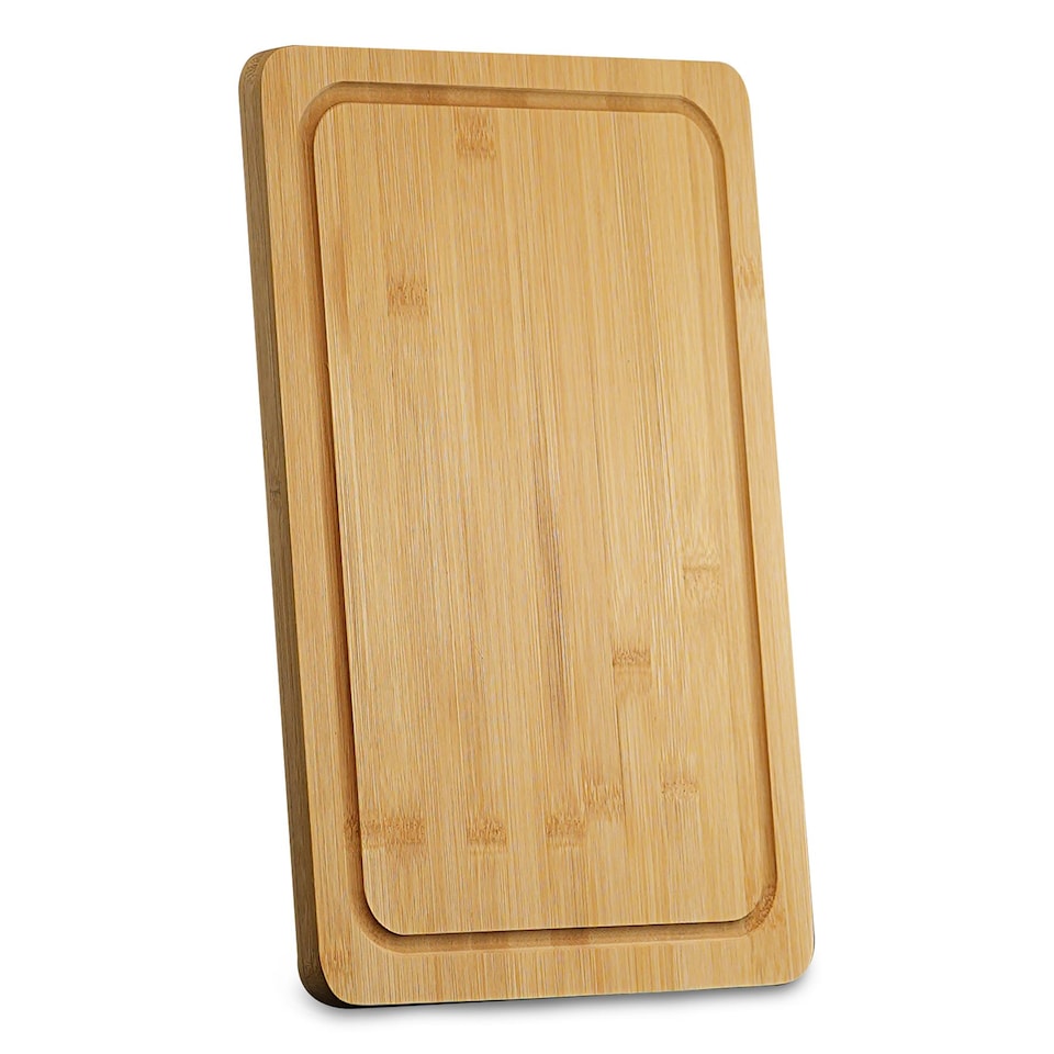image 1 of GEEZY Bamboo Chopping Board Wooden Cutting Block Brown 37x25cm