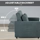 image 5 of HOMCOM 2 Seater Sofa Bed Convertible Bed Settee with Cushions, Grey