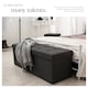 image 4 of Stool - foldable, padded, polyester, large storage space, 110 x 38 x 38 cm | Grey | dark grey | 110 x 38 x 38 cm | 1