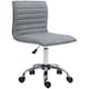 image 1 of HOMCOM Armless Mid-Back Adjustable Office Chair with 360 Swivel Light Grey