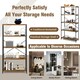 image 9 of COSTWAY 5-Tier Bookshelf Wood Bookcase Display Rack Brown Brown