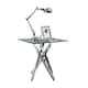 image 1 of Furniturebox Leonardo Glass And Chrome Metal Side Table