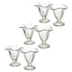 image 1 of Clear Glass Flower Shaped Dessert Bowls | Clear | 6