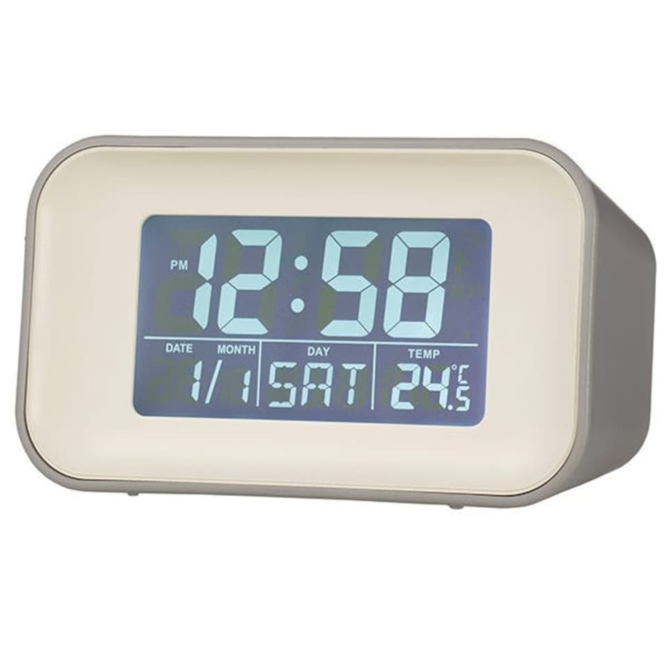 image 1 of Acctim Alta Alarm Clock Owl Grey