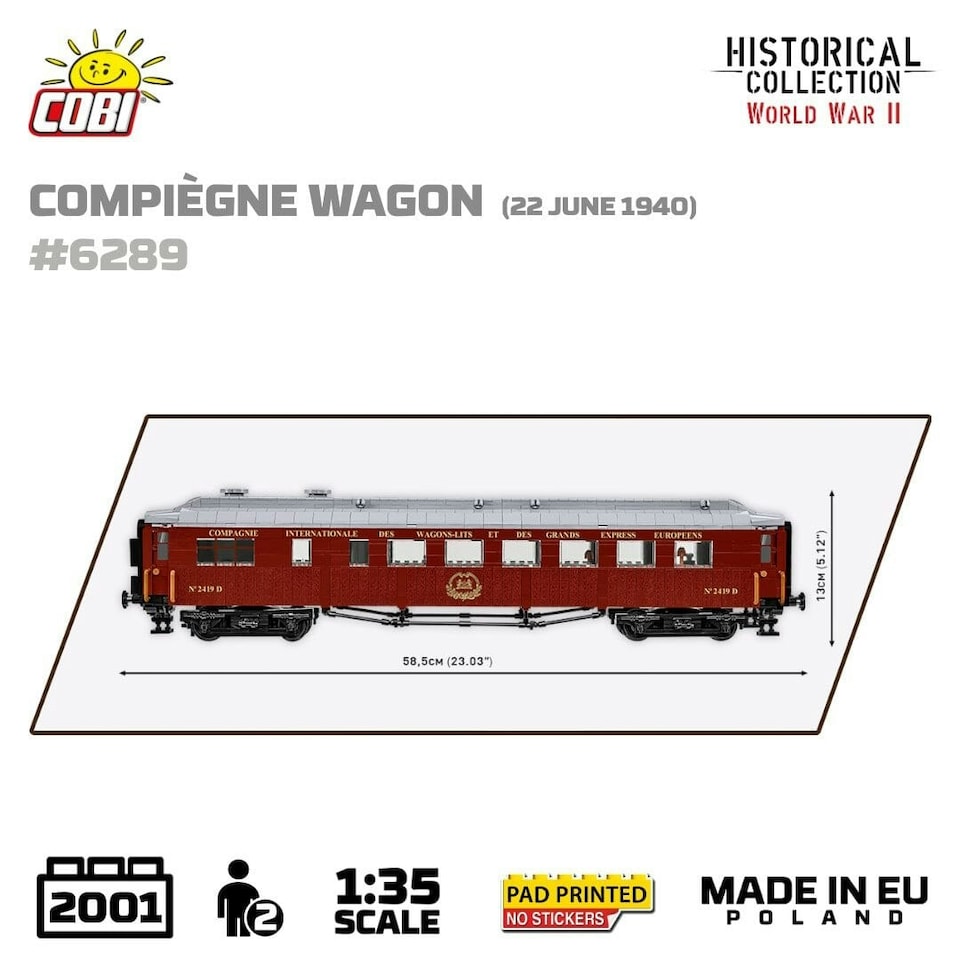 image 1 of Compiegne wagon brick model 1940 - COBI 6289 - 2030 bricks