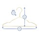 image 3 of Harbour Housewares Metal Coat Hangers - Gold - Pack of 10
