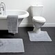 image 3 of Heavyweight Reversible Pedestal Toilet Mat - Dove Grey