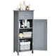 image 2 of COSTWAY Bathroom Storage Cabinet Wooden Cupboard Grey Grey