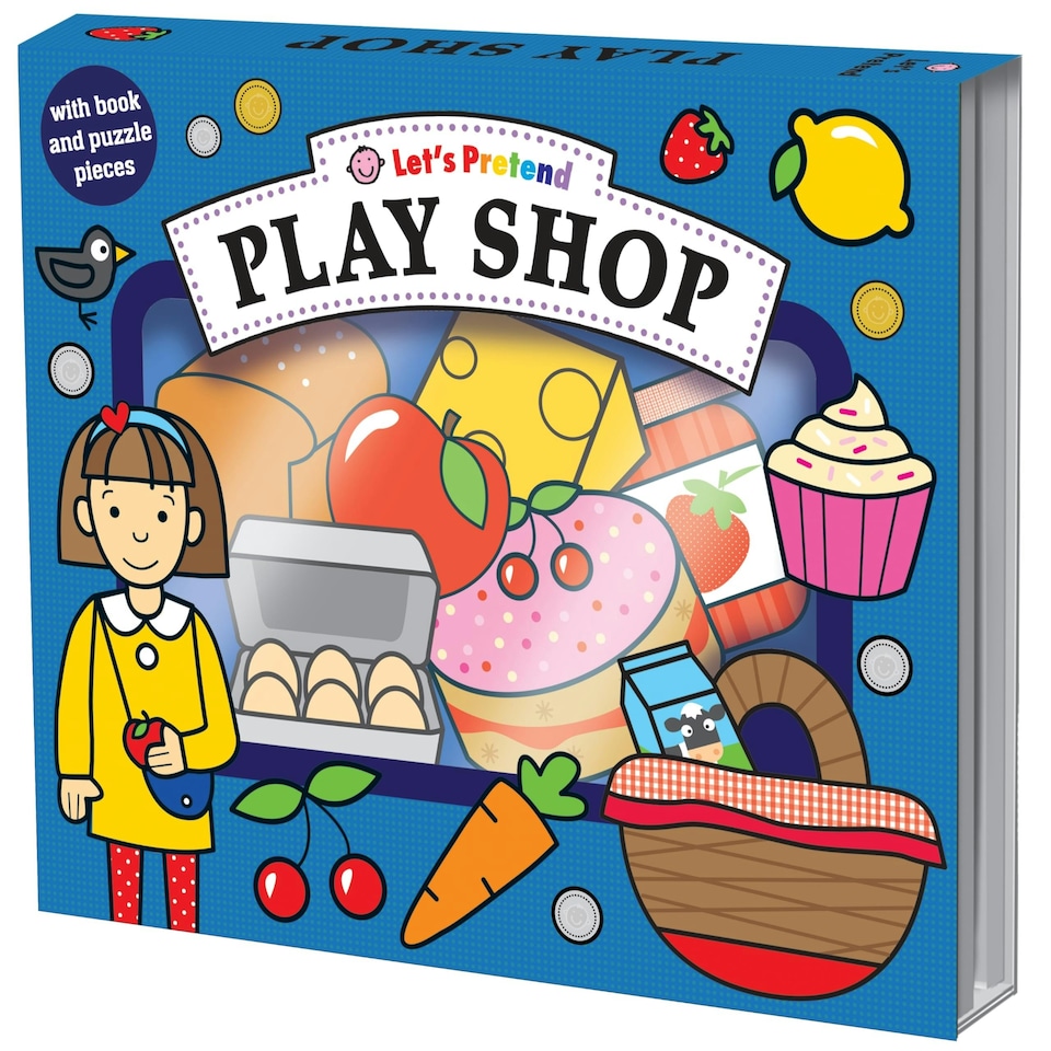 image 1 of Let's Pretend Play Shop - BOARDBOOK - 18D Kids Activity & Sticker - Priddy Macmillan (MDL) - 9781783414550