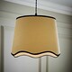 image 2 of ValueLights Dutton Natural Black Trim Scallop Large Ceiling Lamp Shade | Black
