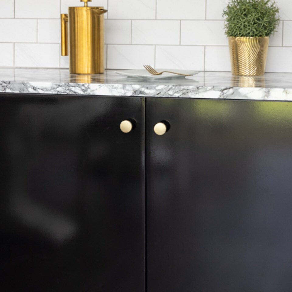 image 1 of Sticky Back Plastic Glossy Black Plain Kitchen Self-adhesive Vinyl Wrap for Cupboards, Doors and Furniture 90cm x 15m (3 rolls) - d-c-fix