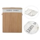 image 7 of HOMCOM 100L Collapsible Natural Wood  Laundry Hamper Organizer Clothes Washing Basket Bin Storage Box w Lid Removable Lining 52x32x63cm, Wood Color