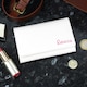 image 3 of Personalised Pink Name Cream Leather Purse Cream