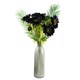 image 4 of 50cm Smoke Grey Diamond Tall Glass Vase | Grey | 50