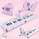 image 7 of 40-Key Folding Piano Keyboard Toy – Portable Electronic Music Toy with Lights & Sound (Pink)