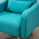 image 8 of HOMCOM Upholstered Leisure Lounge Sofa, Accent Chair with Pillow, Teal