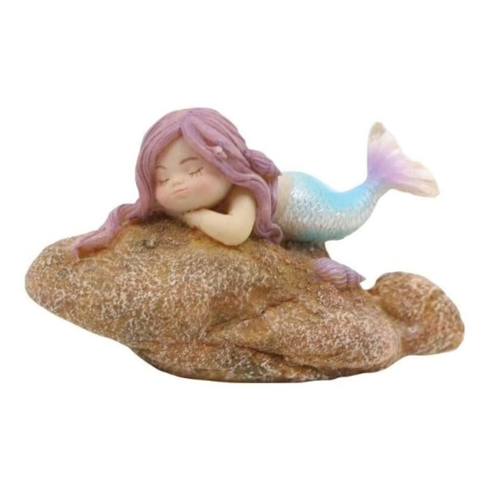 Aquarium Ornament Mermaid On A Rock