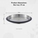 image 2 of Buckingham Stainless Steel Round Serving / Bar Tray 35 cm , black border finish Silver
