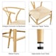 image 4 of Yaheetech Set of 2 Weave Dining Chairs  with Y-shaped Backrest