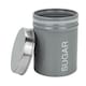 image 4 of Harbour Housewares Round Metal Kitchen Coffee Canister - Grey