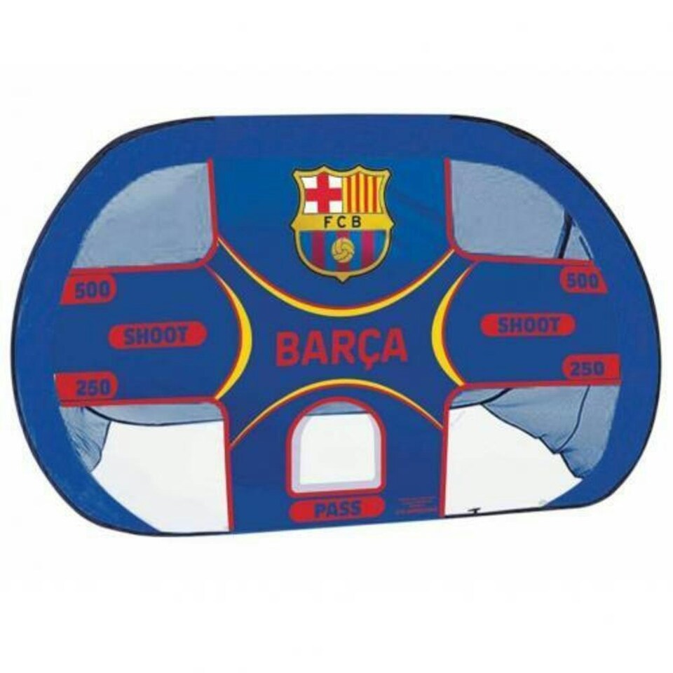 Barcelona FC Pop Up Football Goal Blue 75cm x 75cm x 105cm Tesco