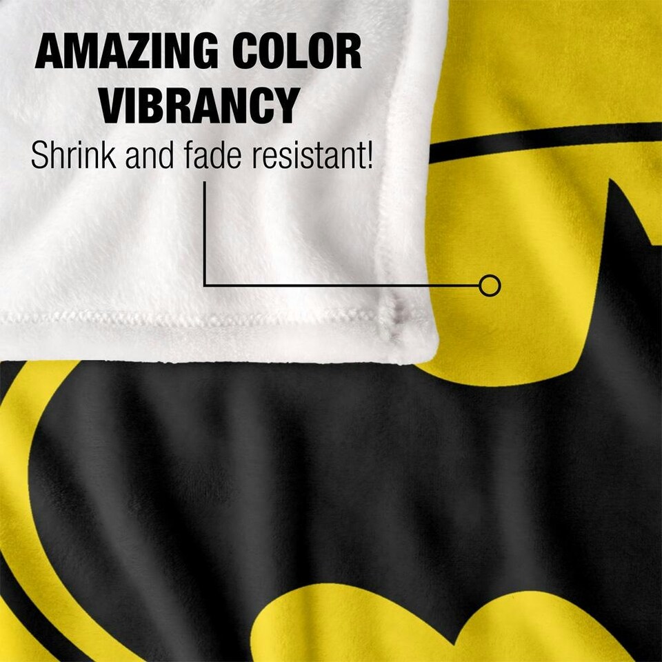 image 1 of Batman Contrast Logo Blanket - Multicoloured - One Size