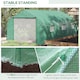image 5 of Outsunny 4.5 x 3 x 2m Outdoor Tunnel Greenhouse w Roll Up Door 6 Windows Green