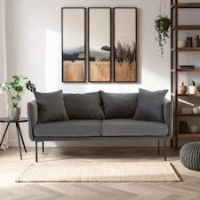 Kolding Two Seater Grey Sofa Grey