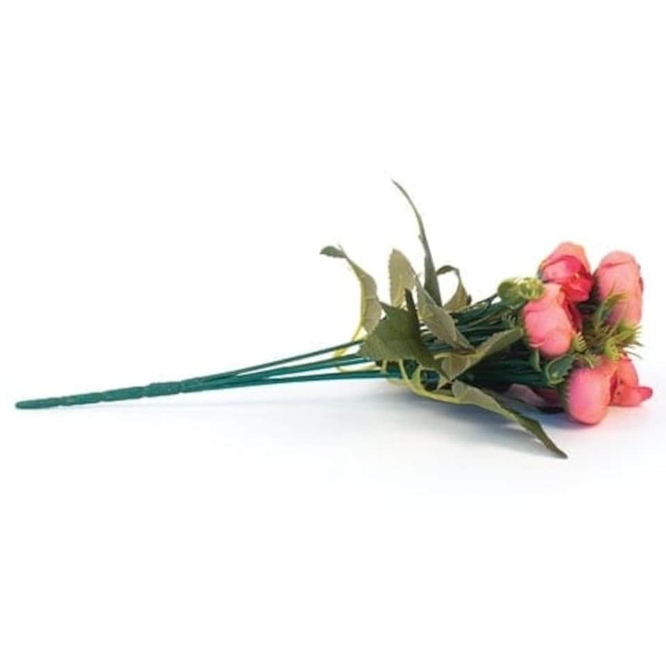 image 1 of Dusky Pink Ranunculus Bush Artificial Flower Decoration 31cm