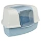 image 5 of Large Cat Corner Litter Tray Hooded Deep Cover Toilet Flap Box with Filter & Scoop | Blue | Light Blue | 1
