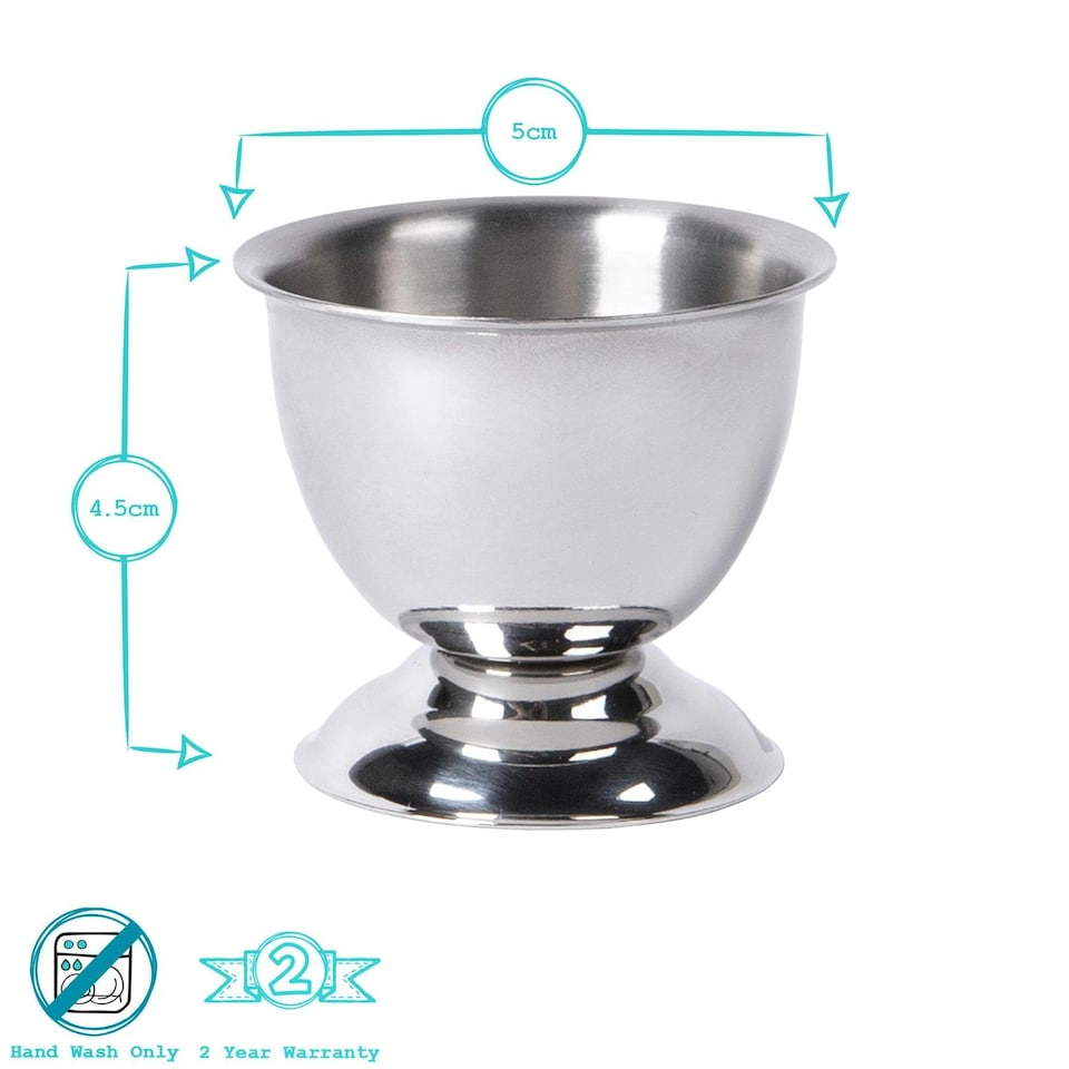 image 1 of Argon Tableware Stainless Steel Egg Cup - Pack of 2