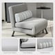 image 10 of HOMCOM Single Folding 5 Position Convertible Sleeper Chair Sofa Bed