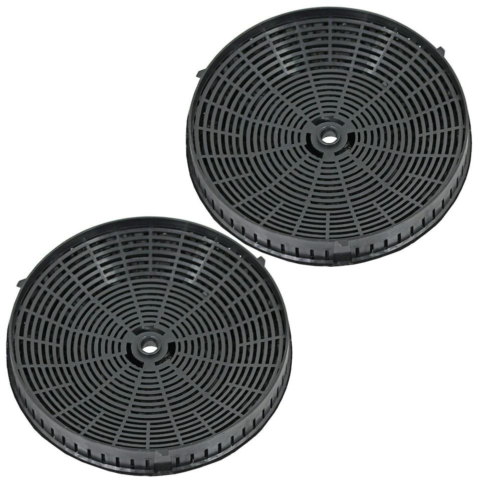 image 1 of SPARES2GO Round Carbon Filter Pair compatible with Elica Cooker Hood Vent Extractor (Pack of 2)