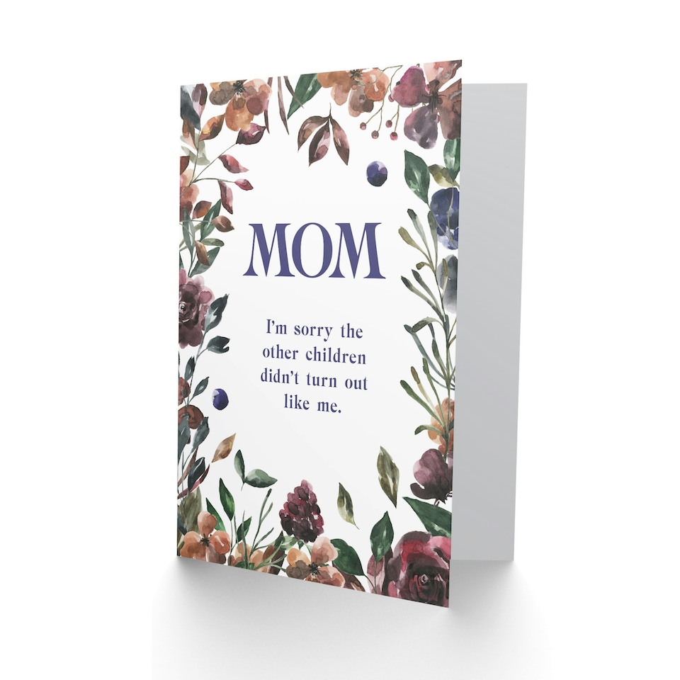 image 1 of Mom Sorry Siblings Are Not Like Me Funny Birthday Card