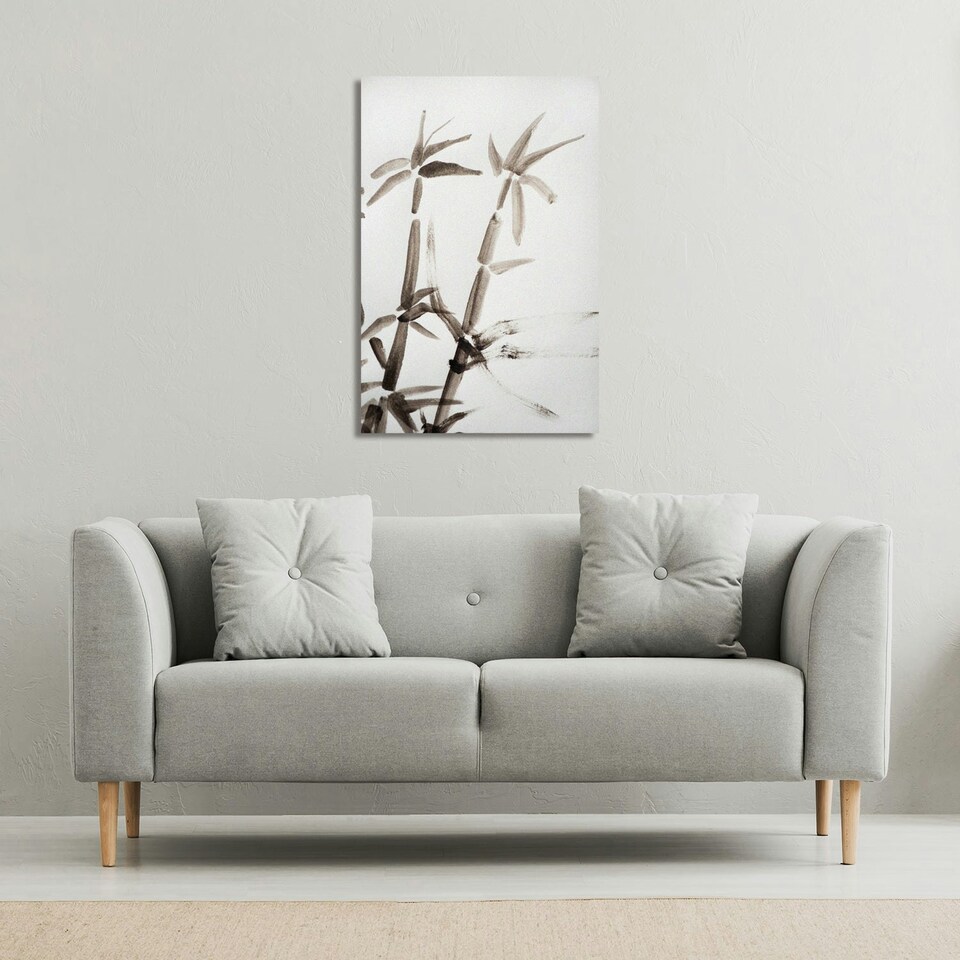 image 1 of Japanese painting of bamboo (Canvas Print) 114 x 77 x 4cm