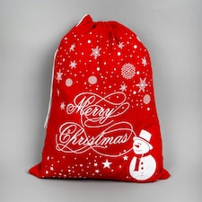 46 x 60cm Large Christmas Santa Sack Snowflake Snowman 1Pc