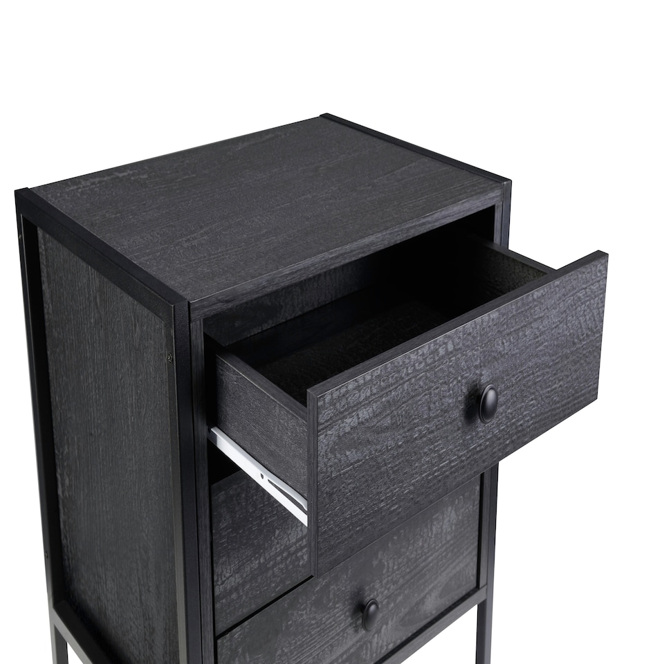 image 1 of Bedside with 3 Drawers