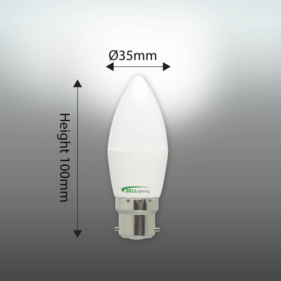 image 1 of BELL Lighting B22 LED Candle 4.7W Natural White 4000K  Energy Saving Light Bulb