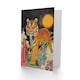 image 2 of Psychedelic Sun Trippy Colourful Man Tiger Him Birthday Card