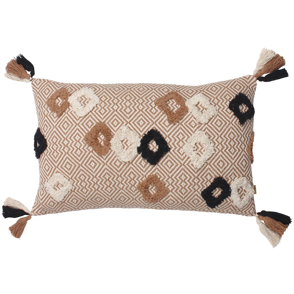 image 1 of Furn Benji Jacquard Cushion, Cinnamon, 30 x 50cm