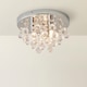 image 4 of ValueLights Mitre Chrome Droplet Flush Ceiling Fitting Clear Droplets | Chrome