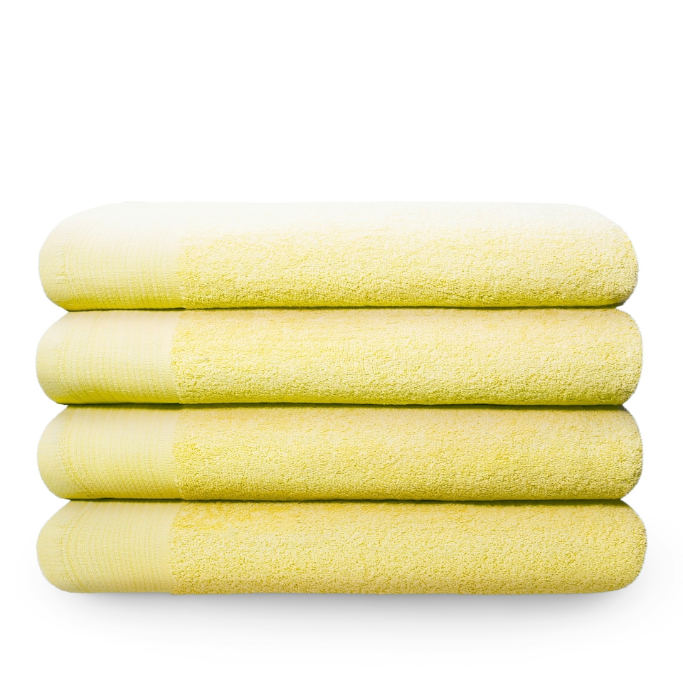 image 1 of Chatsworth Pure Cotton Bath Super Sheets Super Soft and Absorbant Yellow | Extra large bath sheet