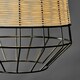 image 2 of ValueLights Modern Natural Rattan Metal Basket Style Ceiling Pendant Light Shade