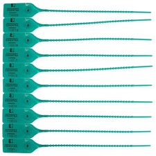 PRO POWER - Plastic Pull Through Seal 250mm Green 100 Pack