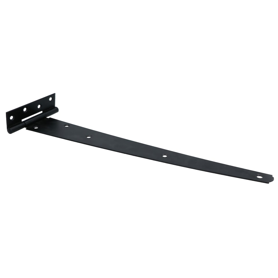 image 1 of 16in / 400mm Heavy Duty T Tee Hinges For Shed + Garden Gates Black Finish 10pc