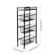image 2 of Living and Home 4-Tier Kitchen Storage Trolley with Pull-Out Baskets, Black | Black | 4 Tier