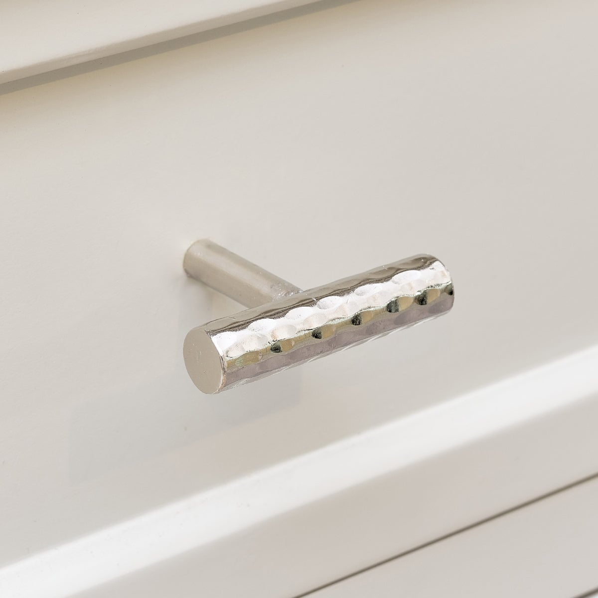 Melody Maison Silver Metal Hammered Drawer Bar Pull Handle 5.5cm
