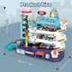 image 4 of 2-in-1 Garage Track Set with Elevator, 12 Mini Cars, Music & Lights – Kids Car Playset for Ages 3+