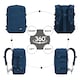 image 4 of Cabinzero Classic Plus Backpack 32L, Padded Carry On Travel Rucksack with Chest Strap