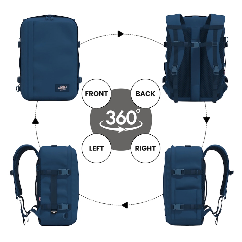 image 1 of Cabinzero Classic Plus Backpack 32L, Padded Carry On Travel Rucksack with Chest Strap